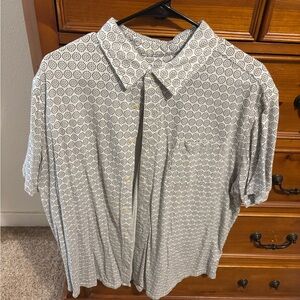 Goodfellow & Co Men's Patterned Button Down Shirt - Black and White